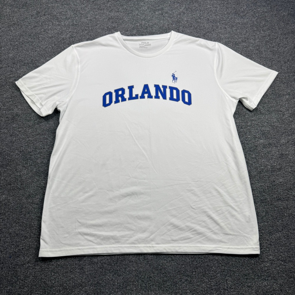 Polo‎ Ralph Lauren Performance Shirt Mens XL White Orlando Graphic Tee